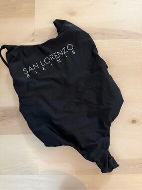 San Lorenzo Black One-Piece with White Logo